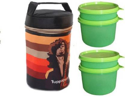 TUPPERWARE Rocker Green Lunch 4 Containers Lunch Box