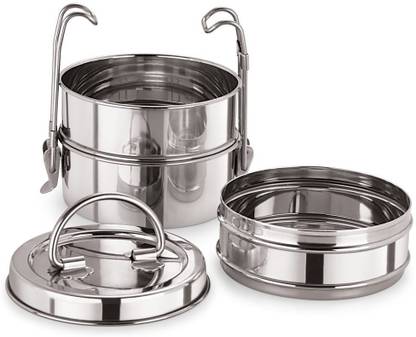 NEELAM Stainless Steel Tiffin Sada, 8x3 3 Containers Lunch Box