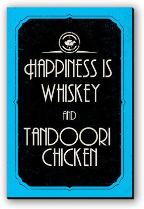 Seven Rays Happiness Is Whiskey & Tandoori Chicken Fridge Magnet Pack of 1