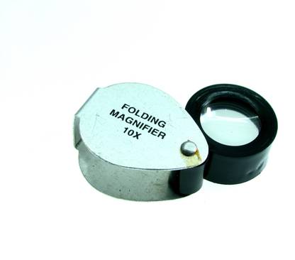 HE Retail Foldable Magnifying Glass 10X Diamond Tester