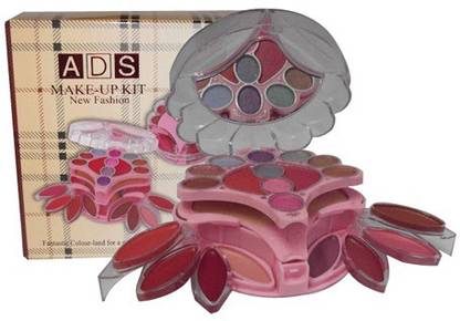 ads Ads Color Series Makeup Kit 10 Eyeshadow + 2 Powder + 2 Blusher + 8 Lip Color A 8332
