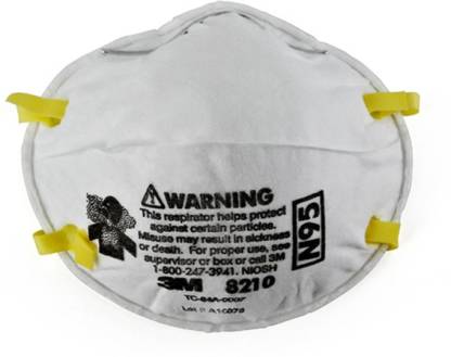 3M ASREH 8210 N95 pack of 3 swine flu mask+ear plug