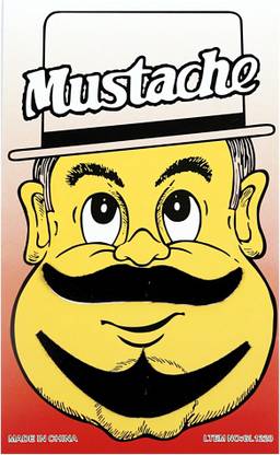 FUNCART Single Stick On Moustache With Beard Design 2 Party Mask