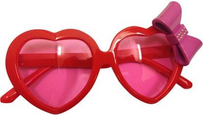 FUNCART Heart Goggles with Pink Bow Party Mask