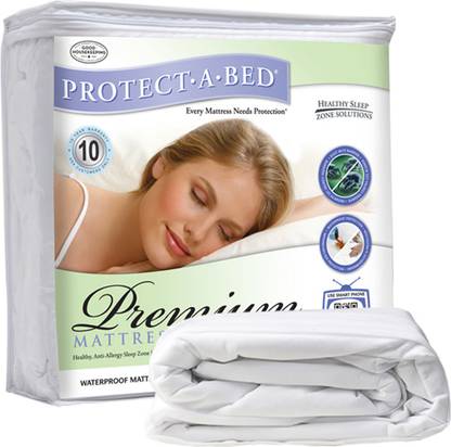 Protect-A-Bed King Size Fitted Terry Cotton Breathable, Stretchable, Waterproof Mattress Cover