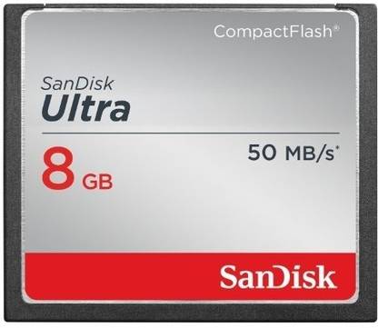 SanDisk Ultra CF 50Mbps 8GB 8 GB Compact Flash Class 10 50 MB/S  Memory Card Compatible with Camera