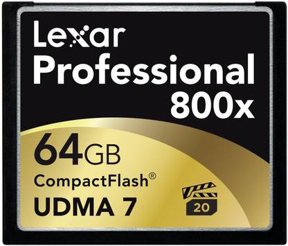 Lexar 64 GB Professional 800x 64 GB Compact Flash  Memory Card Compatible with Camera