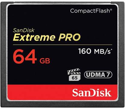 SanDisk SDCFXPS-064G-X46 Extreme Pro 64 GB Compact Flash UDMA 7 160 MB/s  Memory Card Compatible with Camera
