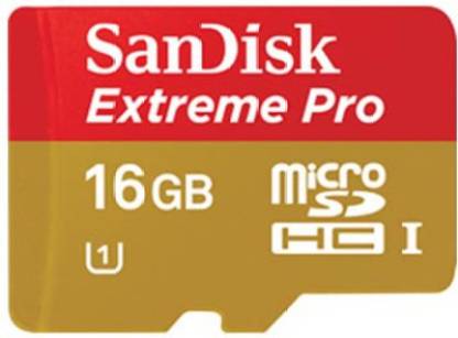 SanDisk Extreme Pro 16 GB Extreme Pro SDHC UHS Class 1 60 MB/S  Memory Card
