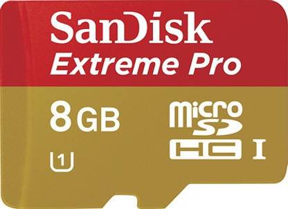 SanDisk SDSDQXP-008G-X46 Extreme Pro 8 GB Extreme Pro SDHC UHS Class 1 60 MB/S  Memory Card Compatible with Mobile