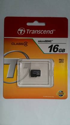 Transcend MicroSD 16GB Class 4 16 GB MicroSD Card Class 4  Memory Card Compatible with Mobile