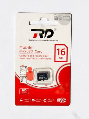 RD MicroSDHC 16GB 16 GB MicroSD Card Class 10  Memory Card Compatible with Mobile