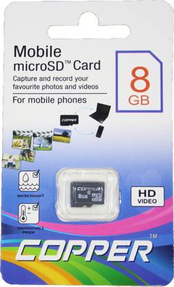 Copper MSD8gb 8 GB MicroSD Card Class 4  Memory Card Compatible with Mobile