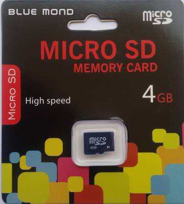 BLUE MOND SD4GB Ultra 4 GB MicroSD Card Class 4 40 MB/s  Memory Card Compatible with Mobile