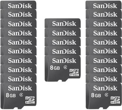 SanDisk Sandisk Memory Card 25 Pcs Combo Class 4 8 GB MicroSD Card Class 4 10 MB/s  Memory Card Compatible with Mobile