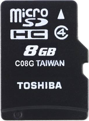 TOSHIBA 8 GB MicroSDHC 8 GB MicroSD Card Class 4 15 MB/s  Memory Card Compatible with Mobile