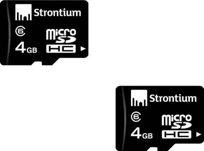 Strontium MicroSD Card 4 GB Class 6 4 GB MicroSD Card Class 6  Memory Card Compatible with Mobile