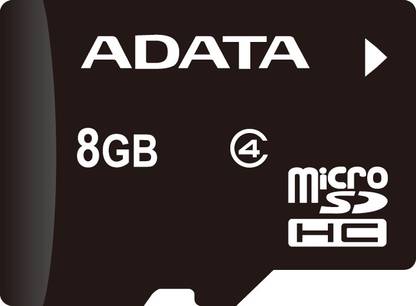 ADATA AUSDH 8G CL4-4 8 GB MicroSD Card Class 4 14 MB/s  Memory Card Compatible with Mobile