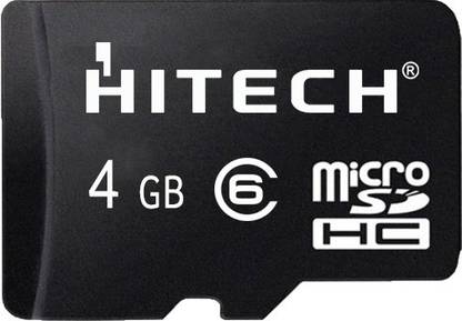 Hi Tech MicroSDHC 4GB 4 GB MicroSDHC Class 6  Memory Card Compatible with Mobile