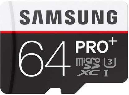 SAMSUNG MB-MD64DA PRO Plus 64 GB MicroSDXC Class 10 95 MB/s  Memory Card Compatible with Mobile