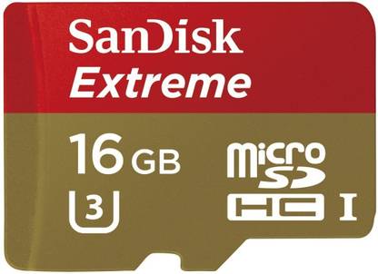 SanDisk Extreme 16 GB MicroSDHC Class 10 60 MB/s  Memory Card