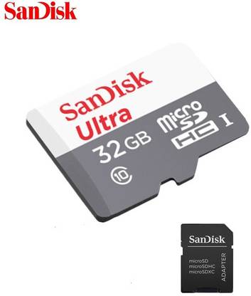 SanDisk SDSQUNC-032G-GN6MA Ultra 32 GB MicroSDHC Class 10 80 MB/s  Memory Card Compatible with Computer, Mobile, Tablet
