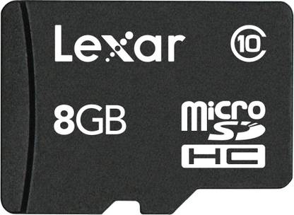 Lexar MicroSDHC 8GB Class 10 8 GB MicroSDHC Class 10  Memory Card Compatible with Camera, Mobile, Tablet
