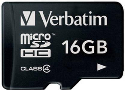 Verbatim Microsdhc 16gb class 4 16 GB MicroSD Card Class 4 4 MB/s  Memory Card Compatible with Mobile