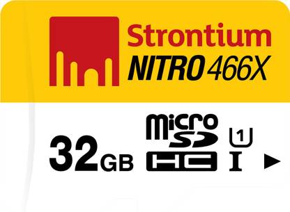 Strontium SRN32GTFU1R Nitro 32 GB MicroSDHC Class 10 70 MB/s  Memory Card Compatible with Mobile