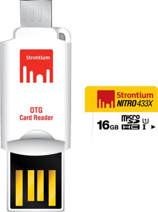 Strontium Nitro 16 GB MicroSDHC Class 10 65 MB/s  Memory Card