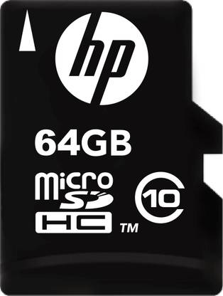HP 64 GB Class 10 MicroSD Card 64 GB MicroSDHC Class 10 90 MB/s  Memory Card Compatible with Mobile