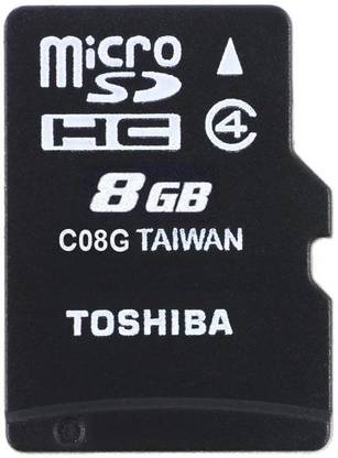 TOSHIBA microSDHC SDHC 8 GB MicroSDHC Class 4 15 MB/s  Memory Card Compatible with Mobile