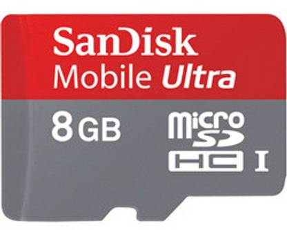 SanDisk Mobile Ultra 8 GB Class 6 Ultra 8 GB MicroSD Card Class 6 30 MB/s  Memory Card Compatible with Mobile