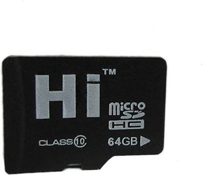 HI mem12 64 GB MicroSDHC Class 10 180 MB/s  Memory Card Compatible with Mobile