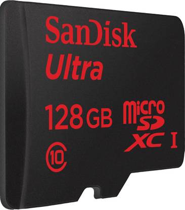 SanDisk SDSQUNC-128G-GN6MA Ultra 128 GB MicroSDXC Class 10 80 MB/s  Memory Card Compatible with Mobile