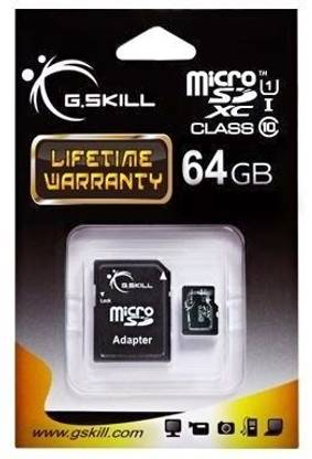 G Skills Micro SDXC 64GB Class 10 / UHS-1 64 GB MicroSDXC Class 10  Memory Card Compatible with Camera, Mobile
