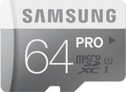 SAMSUNG MB-MG64D Pro 64 GB MicroSDXC Class 10 90 MB/s  Memory Card Compatible with Mobile