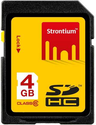 Strontium 4GB SD Card (Class 6) 4 GB SDHC Class 6  Memory Card Compatible with Camera, Mobile