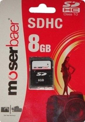 moserbaer SD Card 8GB Class 10 8 GB SDHC Class 10  Memory Card Compatible with Camera, Mobile