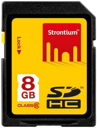 Strontium 8GB SD Card (Class 6) 8 GB SDHC Class 6  Memory Card Compatible with Camera, Mobile