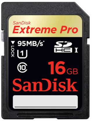 SanDisk Extreme Pro SDHC 16 GB 95MB/s UHS Speed Class 10 Extreme pro 16 GB SDHC Class 10 95 MB/s Memory Card Compatible with Camera, Mobile