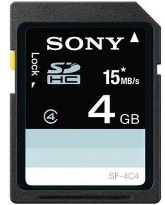 SONY SF-4N4//T IN 31232825 4 GB SDHC Class 4  Memory Card Compatible with Camera, Mobile