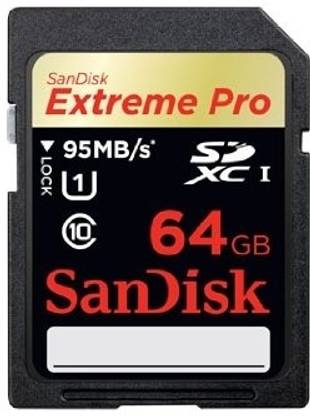 SanDisk SDSDXPA-064G-X46 Extreme pro 64 GB SDHC Class 10 95 MB/S  Memory Card Compatible with Camera