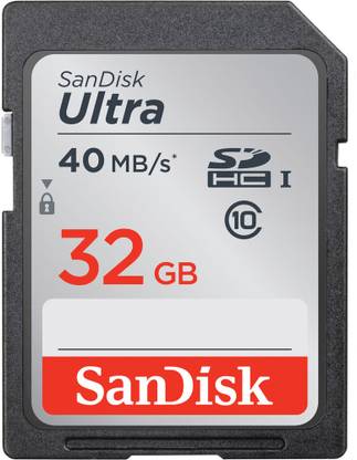 SanDisk Ultra SDHC 32 GB 40mb/s Class 10 Ultra 32 GB SDHC Class 10 40 MB/s  Memory Card Compatible with Camera