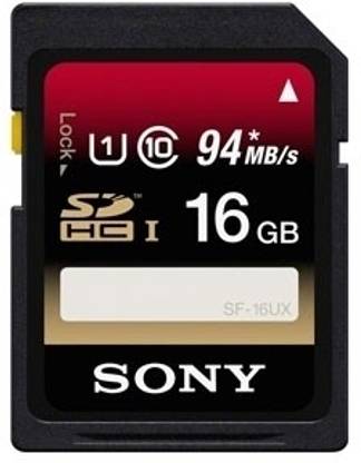 SONY SF-16Ux/T1 IN 31237725 16 GB SDHC Class 10 94 MB/S  Memory Card Compatible with Camera