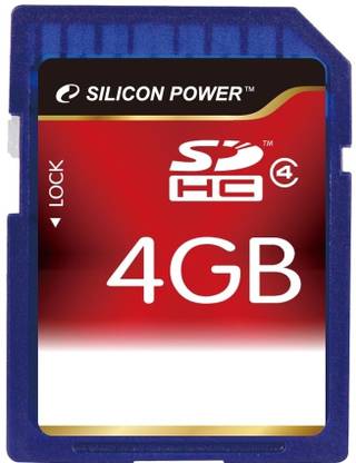 Silicon Power 4 GB SDHC Card Class 4 4 GB SDHC Class 4  Memory Card Compatible with Camera, Mobile