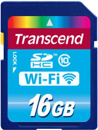 Transcend 16 GB Wi-Fi SDHC Card Class 10 16 GB SDHC Class 10  Memory Card Compatible with Camera, Mobile