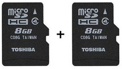 TOSHIBA 8 GB microSDHC SDHC 8 GB SDHC Class 4 15 MB/s  Memory Card Compatible with Mobile