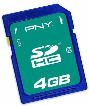 PNY 4 GB SDHC Class 2  Memory Card