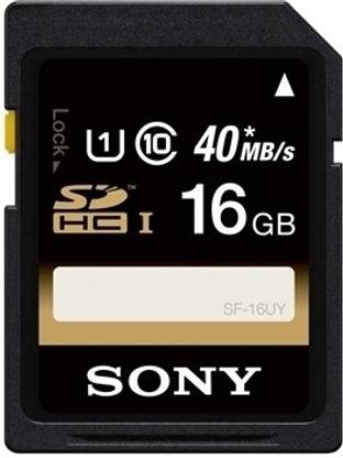 SONY 16 GB SDHC Memory Card UHS-1 Class 10 (SF-16UY) 16 GB SDHC Class 10  Memory Card Compatible with Camera
